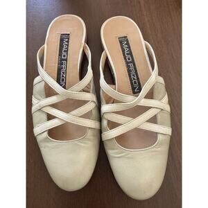 VTG 90s Y2K Maud Frizon Women's Ballet Slip On Flats Seafoam White Size 35.5